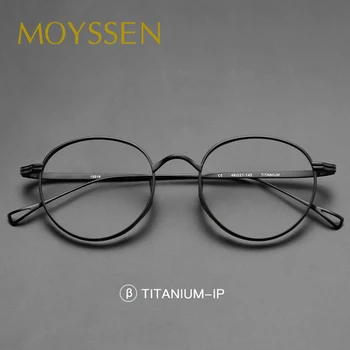 2022 Japonsko Ručně Vyráběné Luxusní Muži Vintage Titanové Brýle Rám Ženy Značky Design, Módní Oválné Styl Optické Krátkozrakost Brýle