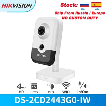 Hikvision 4MP Vnitřní Audio Pevnou PIR Cube Wi-Fi IP Kamera DS-2CD2443G0-IW zabezpečení v Reálném čase pomocí Vestavěné obousměrné Audio, Micro SD