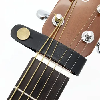 Kůže Kytara Popruh Držák Tlačítka Bezpečný Zámek pro Elektrické Akustické Klasické Música Bass
