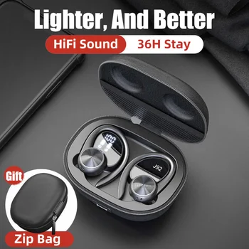 Sportovní Sluchátka TWS 5.0 Sluchátka Bluetooth, Aktivní potlačení Hluku Vodotěsné Bezdrátové Sluchátka, LED Displej Sluchátka S Mikrofonem