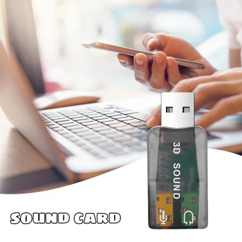 Přenosný Externí USB 3.5 mm Mic Jack pro Sluchátka Stereo Sluchátka 3D Zvukové Karty, Audio Adaptér Nový Reproduktor Rozhraní Pro Notebook