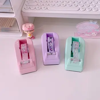 Sanriod Kuromi my melody Série Anime Kawaii Girl Candy Barva Desktop Malé Plastové Kancelář Kreativní řezačka Pásky Stroj