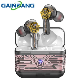 GAINBANG TS-200 Bezdrátová Bluetooth Sluchátka, Dotykové Ovládání Sluchátko Sluchátka Snížení Hluku Sportovní Voděodolná Sluchátka S Mikrofonem