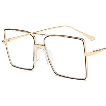 NOVÉ Anti-Blue Brýle, Ženy & Muži Optické Brýle Unisex Slitiny Suqaer Rám Brýle Osobnosti Dvojitý Nosník Brýlí