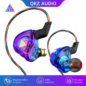 Barevné QKZ AK6-DMX Sluchátka Originální Měď Hi-Sportovní Sluchátka Bass Stereo Sluchátka Hudební Sluchátka S Box fone de ouvido