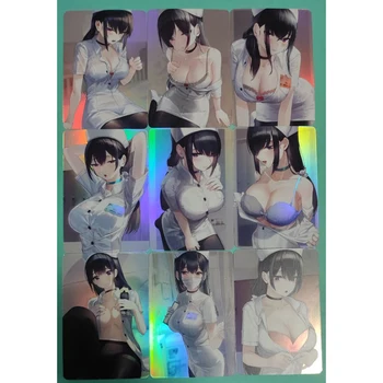9Pcs/set Anime Dívky, Flash Karty ACG Sexy Kawaii Sestra řady spodní prádlo uniformy Anime Hry Kolekce Karty Dárek Hračky