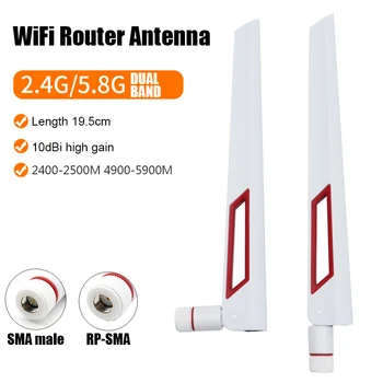 2KS 10dbi Anténu WIFI 2.4 G 5.8 Ghz Dual Band RP SMA Male Univerzální Anténa wifi pro Zesilovač WLAN Router signal Booster Antenne