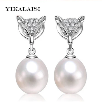 YIKALAISI 925 sterling Silver Šperky, Perlové šperky Náušnice Pro Ženy Malá Kapka Vody Sladkovodní Pearl Náušnice Svatební