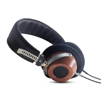 OKCSC M1 Dřevěné hi-fi Sluchátka DIY Semi-Open-Back Stereo Headset Sluchátka 57mm Ovladač, 3.5 mm Odnímatelný Retro-Vintage Styl