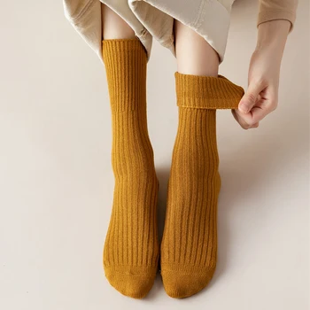 Dámské Ponožky Nová Móda Podzim Roku 2022 Zimní Jednobarevné Ležérní Posádky Bavlněné Ponožky Pro Dívky Prodyšné Dlouhé Módní Vysoce Kvalitní