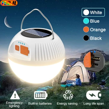 Solární LED Camping Světlo USB Dobíjecí Žárovka Pro Venkovní Stan Lampa Přenosné Lucerny, Nouzová Světla Pro BBQ pěší Turistika Osvětlení