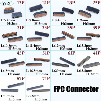 YuXi 2ks/lot LCD Displej FPC Konektor 13/21/23/25/31/33/35/39/45/51/61/41/57/71 pin Logika na základní desce základní deska