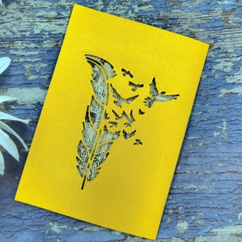 Ptačí Pírko Řezání Kovů Zemře Pro Scrapbooking DIY Album Dekorativní Papírové Karty Ražba Řemeslo Die Cut Formy Nůž Plísně