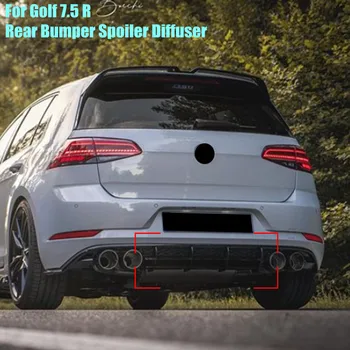 Auto Zadní Difuzor Nárazníku Spoiler Zadního Nárazníku Chránič Zadní Straně Rozbočovače Lip pro Volkswagen Golf 7.5 R Mk7.5 R 2017-2020