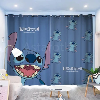 Disney Lilo Steh Závěsy na Okna, Závěsy Anime Vzor Ložnice, Obývací Pokoj Závěsy Tkaniny Závěsy dětský Pokoj