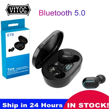 NOVÉ E7S TWS Bezdrátové fone Bluetooth Sluchátka, Dotykové Ovládání Hudby, Hluk Cancelling Sluchátka S Mikrofonem, Sportovní Sluchátka pro xiaomi