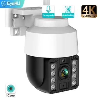 4K Camera Wi-fi Video Dohled 8MP HD Speed Dome Kamera 5MP Auto Tracking, Venkovní Sledování H. 265 Barevné Noční Vidění Bezpečnostní