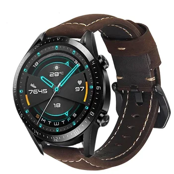 20 22mm Kůže Popruh Watchband pro Huawei Watch GT 3 GT 2/Aktivní Inteligentní Hodinky Náramek Correa pro Huami Amazfit GTR 47mm Kapely