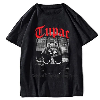 Letní Pánské T-shirt Móda Ulice Rapper Tupac Tričko Hip Hop Muži Ženy Bavlněné tričko Tupac Shakur Hombre Camiseta Rap Tričko