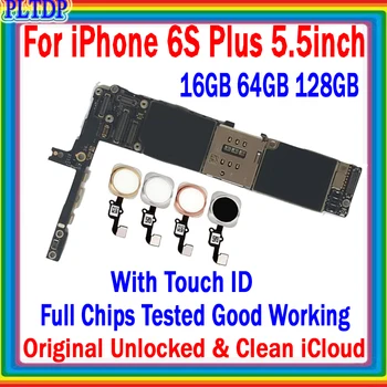Doprava zdarma Pro iPhone 6S Plus 5,5 palcový Deska S/Bez Touch ID,Originální odemčený pro iphone 6s plus Logiky deska 16gb/64gb
