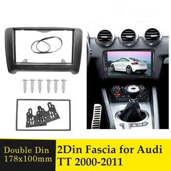 Dvojitý Din Auto Fascie Deska Stereo Audio Rám Namontujte Kryt Obložení Kit Pro Audi TT 2000+ GPS, DVD Přehrávač Rádia Panelu Obložení Rámu