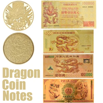 Čínský Drak 1000/ 1 Mil/ 100 Trilionů Hong Kong 1 Milion Zlata, Fólie, Bankovky, s Bezpečnostní Falešné Peníze Papíru Bill Dárek