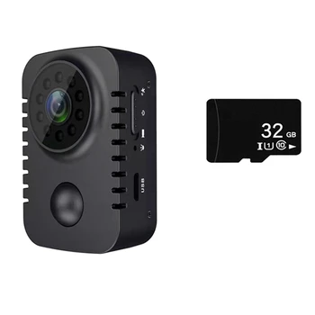 HD Mini Tělo Kamery 1080P Bezpečnostní Kapsa Night Vision Cam Pro Auto Pohotovostním režimu PIR Video Rekordér S 32G TF Karty
