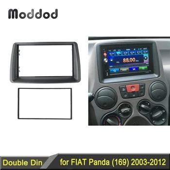Dvakrát 2 Din Fascie pro FIAT Panda (169) 2003-2012 Rádio CD DVD Stereo Panel Dash Mount Instalace Trim Kit Rám Deska Lůžkem