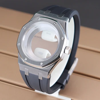 41mm Případech Pánské Hodinky Gumový pásek na hodinky Díly Pro Seiko nh34 nh36 nh35,38 Pohyb 31,8 mm Dial Sapphire Křišťálové Sklo Vodotěsné