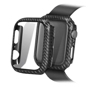 Rám Carbon Ochranné Pouzdro Pro Apple Watch 6 5 4 kapely 42mm 38mm 44mm 40mm hodinky pokrývá Nárazník iwatch série 3 2 1 Příslušenství