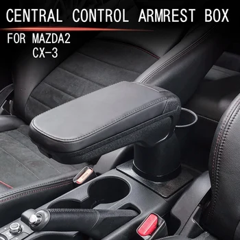 Auto Střední Loketní opěrka Box Punč-Zdarma středové Konzole Loketní opěrka Box Úložný Box pro Mazda CX-3 2015-2018 Mazda 2 2020-2021