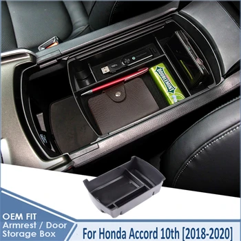 Auto Loketní opěrka Úložný Box Pro Honda Accord 10. 2018 2019 2020 Příslušenství Organizátor Středové Konzole Zásobník Box Černý