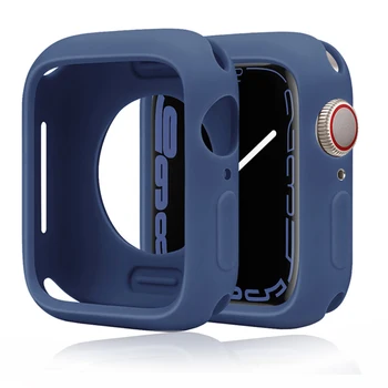 Měkké Silikonové Pouzdro pro Apple Watch 7 45 mm SE 6 5 4 3 42MM 38MM ochranný Kryt Shell pro iWatch série 7 6 5 40 44 41 mm Nárazník
