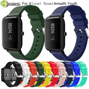 20mm Silikonové Hodinky Popruh Pro Xiaomi Huami Amazfit Bip TROCHU TEMPO Lite Mládeže smart Watchband sportovní Náramek wriststrap vodotěsné