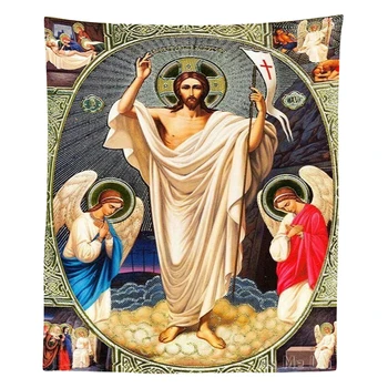 Křesťanské Umění Náboženské Obrazy Vzkříšený Ježíš, Druhý Příchod Obraz Vintage Gobelín Pro Indie Dekorace Pokoje
