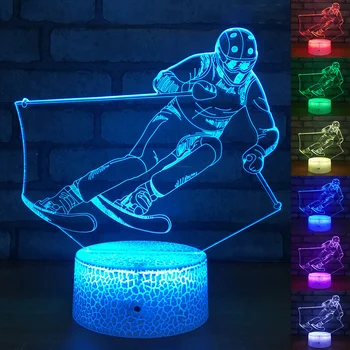 3D Lampa Iluze Led Noční Světlo pro Děti Dárky Dítě Spí Osvětlení Hokej Hrát 3D Stolní Lampa Led Lampy Pokoj Dekor