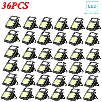 36pcs Mini LED Pracovní Světlo Kapesní Svítilny USB Dobíjecí Světlo Lucerna Kempování Mimo pěší Turistika COB Lucerna