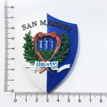 SAN Marino Odznak cestovního Ruchu Suvenýr Dekorativní Řemesla Kolekce Dárek 3d státního Znaku Magnet Lednička Samolepky