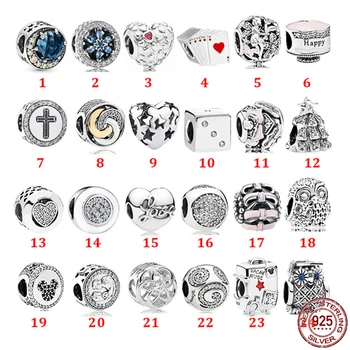 Hot Prodej 925 Sterling Silver Cat Eye Cross Zavazadla Módní Univerzální Korálky Fit Originální Pandora Náramky DIY Módní Šperky