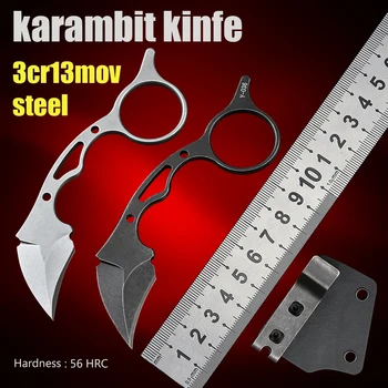 Mini nůž karambit nože na sebeobranu nůž edc taktické nože venkovní pevnou čepelí, nůž přežití nástroj nůž