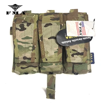 FMA Multicam Airsoft M4 Trojice Časopis Pouzdro Tactical Mag Pouch pro Taktickou Vestu AVS JPC Vesta Molle Přední Panel