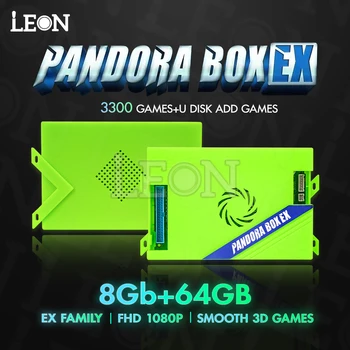 FHD 1080p Pandoras Arcade Box EX Nejnovější Hry 3300 V 1 3A Pandora Hra Deska DDR4 RAM 2021 Konzoli Bojová Arkáda