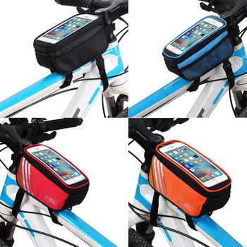 Cyklistika Kolo Rám Přední Trubka Vodotěsný Dotykový Mobilní Telefon Bag 5.0 inch Mountain Bike Horní Trubky Vaku