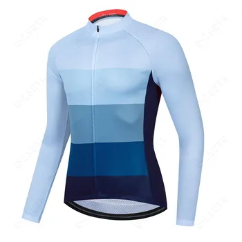 Pánské Cyklistické Dlouhé Jersey Podzimní Oblečení Cyklistické Dresy Bílé Na Kole Dlouhý Rukáv Týmu Cyklistické Oblečení Mallot Ciclismo Hombre