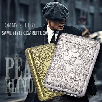 Luxusní Vintage Ryté Pouzdro Na Cigarety Shelby Kontejner Kapsy Cigaretové Pouzdro Držák Na Cigaretu Úložný Box Kouření Příslušenství