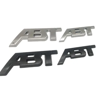 Chrom/Černá Písmena Znak pro ABT Car Styling Nárazník Boční Odznak Zadní Kufr Boot Logo Nálepka pro VW Audi Q3 Q5 Q7 A3 A4 A5 A6
