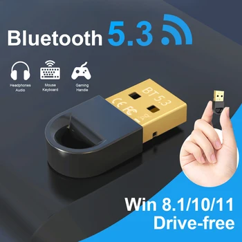 ANMONE Bluetooth Adaptér PC Usb Bluetooth 5.3 hardwarový Klíč Bluetooth 5 0 Přijímač pro Reproduktor, Myš, Klávesnice, Hudba, Audio Vysílač