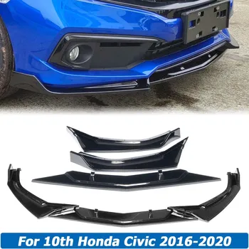 Přední Nárazník Ret Spoiler Pro Honda Civic 2016-2020 10. Gen Straně Rozbočovače Difuzor Kit Tělo Stráže Ochrany, Auto Příslušenství