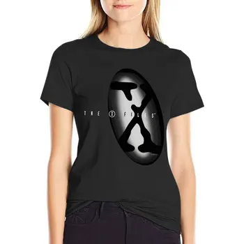 X Files Reflektor Logo Oversize T-Shirt Letní Dámské Oblečení 100% Bavlna Streetwear Velké Velikosti Topy Tee