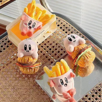 Kawaii Kirby Měkké Plněné Hračky Pro Děti, Kreativní Hranolky Hamburger Kirby Plyšové Hračky, Módní Ženy, Přívěsek Klíčenka Dívky Dárek